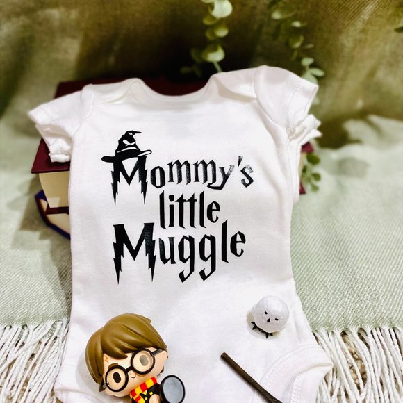 *NEW* Baby Onesie - Mommy's little Muggles - White, 100% Cotton - Picture 3 of 5
